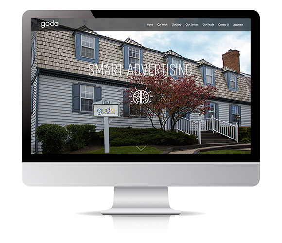 Goda Advertising new website homepage