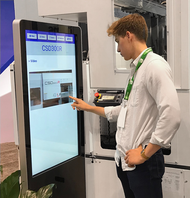 Interactive kiosk at Trade Show